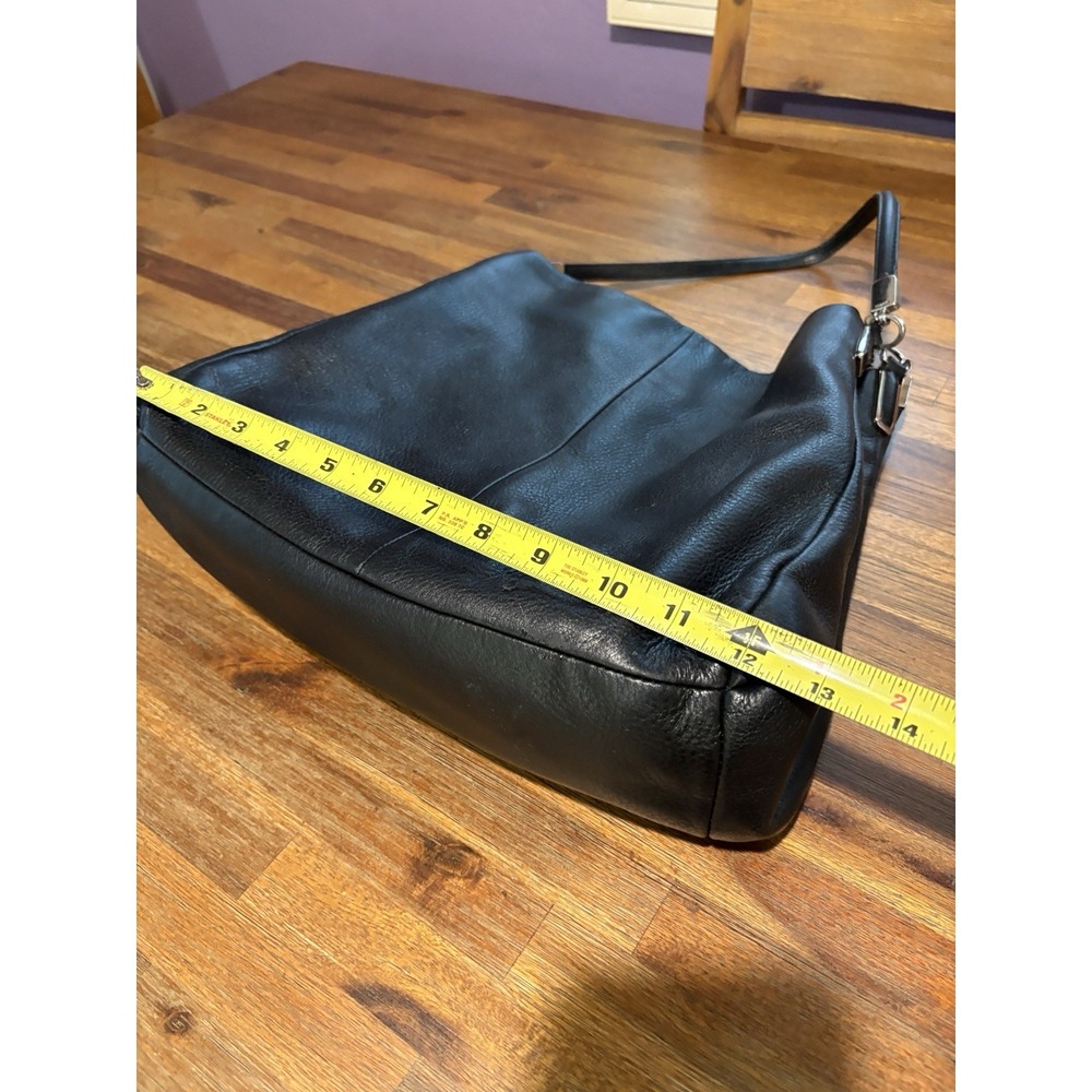COACH‎ Madison Phoebe Shoulder Bag Hobo Style Leather Purse in Black F35723 - Picture 4 of 16